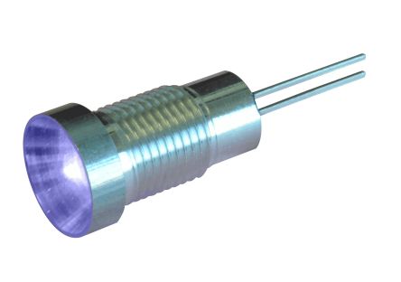 Oxley OXL/CLH/80 Series Blue Panel LED, 12V ac, 8mm Mounting Hole Size, Lead Wires Termination, IP67 [OXL/CLH/80/28/FL30/H/BE]; 232-1987