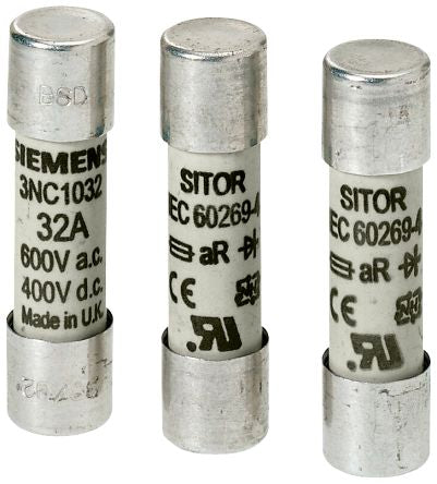 Siemens 20A Cartridge Fuse, 10 x 38mm [3NC1020-0MK]; 232-2006
