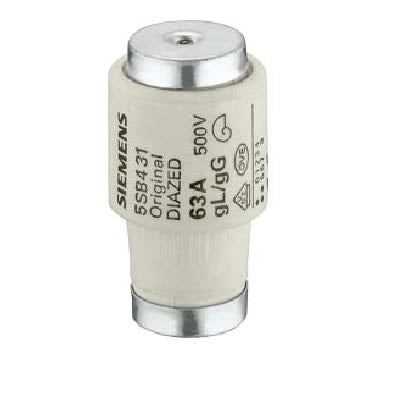 Siemens 63A DIII Diazed Fuse, 440 V dc, 500V ac [5SB4311]; 232-2058