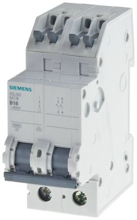 Siemens SENTRON 5SJ MCB, 2P, 20A [5SJ6220-7KS]; 232-2265