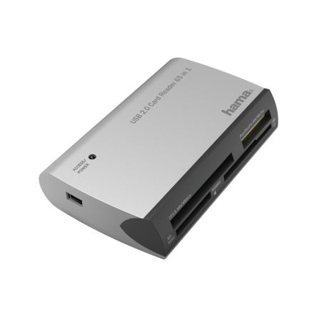 Hama 5 port USB 2.0 External Memory Card Reader for Compact Flash Type I, Compact Flash Type II, MicroSD, MMC, MS, MS [200129]; 232-3163
