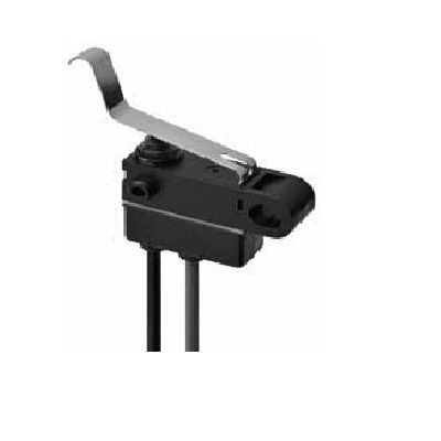 Omron Simulated Roller Lever Subminiature Micro Switch, Wire Lead Terminal, 0.1 A At 125Vdc VA, SPST, IP67 [D2AW-BL073M R]; 232-6077
