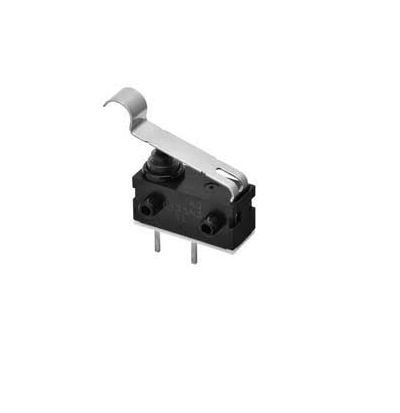 Omron Long Straight Lever Subminiature Micro Switch, Left Angle PCB Terminal, SPST, IP67 [D2AW-R1-EL053FL R]; 232-6155
