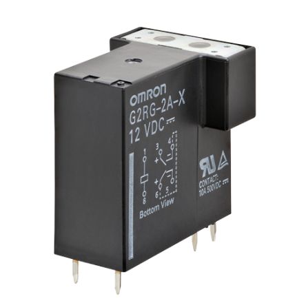 Omron PCB Mount Non-Latching Relay, 24V dc Coil, 10A Switching Current, DPST [G2RG-2A-X DC24]; 232-6219