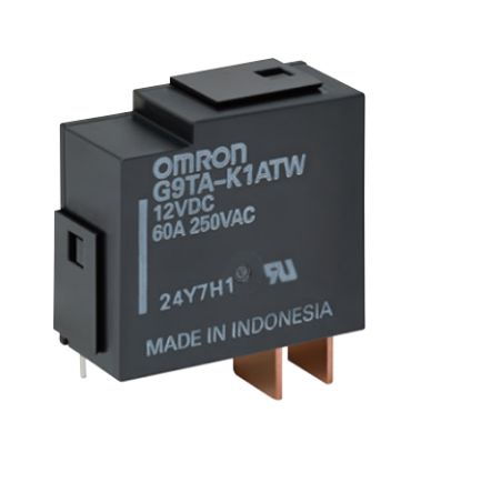 Omron PCB Mount Power Relay, 12V dc Coil, 60A Switching Current, SPST [G9TA-U1AP DC12]; 232-6307