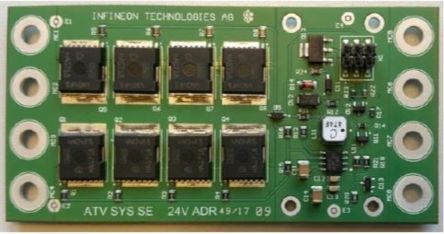 Infineon 24V BATT SWITCH DEMO MOSFET Driver for AUIR3242S for Battery Switch, Construction Agricultural Vehicles (CAV), [24VBATTSWITCHDEMOTOBO1]; 232-6793
