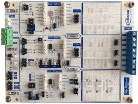 Infineon BASICPLUSDEMOBOARDTOBO1, BASICPLUS DEMOBOARD LED Driver Evaluation Board for TLD1114-1EP, TLD2141-3EP, [BASICPLUSDEMOBOARDTOBO1]; 232-6797