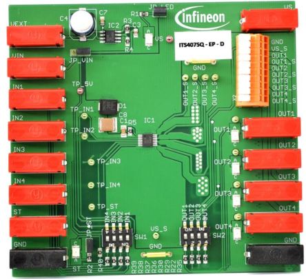 Infineon DEMOBOARD ITS4075Q Evaluation Board for ITS4075Q for Industrial [DEMOBOARDITS4075QTOBO1]; 232-6829