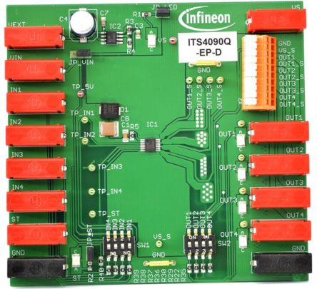 Infineon DEMOBOARD ITS4090Q Evaluation Board for ITS4090Q for Industrial [DEMOBOARDITS4090QTOBO1]; 232-6830