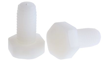 RS PRO Plain Nylon, Hex Bolt, M10 x 20mm [0]; 232-6880