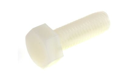 RS PRO Plain Nylon, Hex Bolt, M10 x 30mm [0]; 232-6881