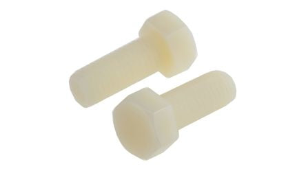 RS PRO Plain Nylon, Hex Bolt, M12 x 30mm [0]; 232-6889