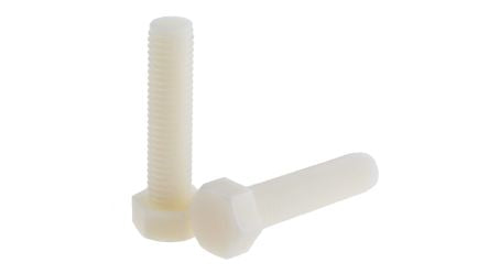 RS PRO Plain Nylon, Hex Bolt, M12 x 50mm [0]; 232-6891