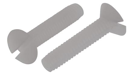 RS PRO Slot M2.5 Countersunk Nylon Machine Screws DIN 963 x 12.0mm [0]; 232-6895