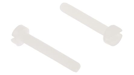 RS PRO Slot M2.5  Cheese Head Nylon Machine Screw DIN 84 x 16.0mm [0]; 232-6896