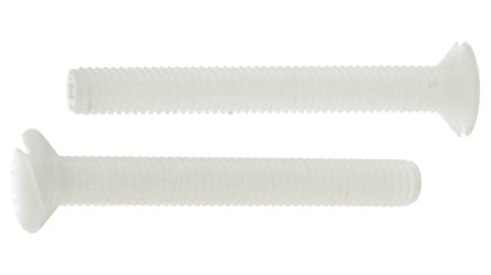 RS PRO Slot M3 Countersunk Nylon Machine Screw DIN 963 x 25.0mm [0]; 232-6924