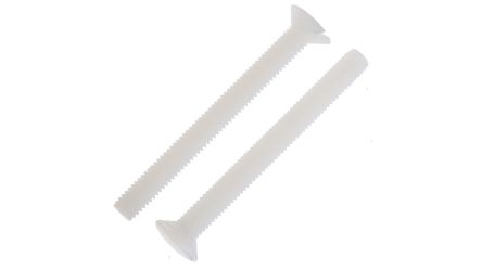 RS PRO Slot M3 Countersunk Nylon Machine Screws DIN 963 x 30.0mm [0]; 232-6926