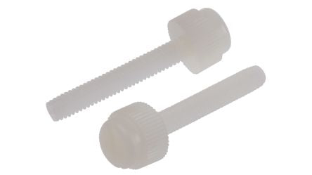 RS PRO, M4 Nylon Thumb Screw, Plain Finish, 25mm [0]; 232-6949
