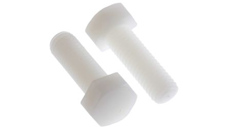 RS PRO Plain Nylon, Hex Bolt, M8 x 25mm [0]; 232-6997