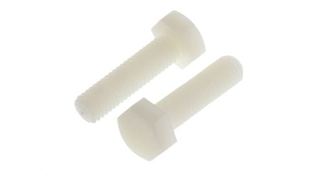 RS PRO Plain Nylon, Hex Bolt, M8 x 30mm [0]; 232-6998
