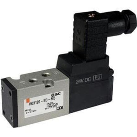 SMC Solenoid Valve - Solenoid Metric M5 VK3000 Series [VK3120-5DO-M5-Q]; 232-8475