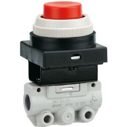 SMC Pneumatic Relay Mechanical Valve VM Series, Metric M5, 5, III B [VM133-M5-02A]; 232-8485