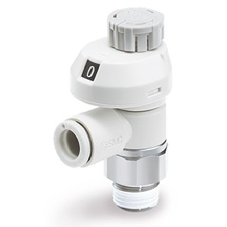 SMC AS Series Threaded Speed Controller, G 1/8 Male Inlet Port x 6mm Tube Outlet Port [AS2201FS-G01-06]; 232-8636