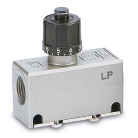 SMC AS Series Threaded Speed Controller, Rc 1/4 Inlet Port x Rc 1/4 Outlet Port [AS3500-02-2]; 232-8642