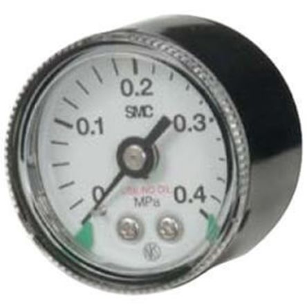 SMC R 1/4 Analogue Pressure Gauge 10bar Back Entry 42mm Outside Diameter [G46-10-02-SRB]; 232-9021