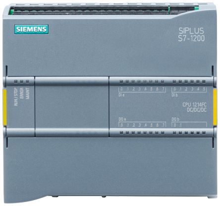 Siemens SIPLUS S7-1200 CPU 1214FC Series PLC CPU for Use with SIPLUS S7-1200, Relay Output, 16-Input, Analog Input [6AG1214-1HF40-5XB0]; 233-0526