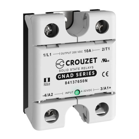 Crouzet GNAD Series Solid State Relay, 10 A Load, Panel Mount, 200 V rms Load [84137650N]; 233-2480