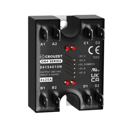 Crouzet GN4 Series Solid State Relay, 25 A Load, Panel Mount, 280 Vrms Load [84154010N]; 233-2487