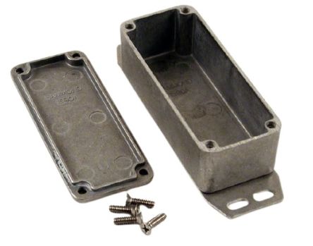 Hammond 1590 Series Die Cast Aluminium Enclosure, IP54, Flanged, 93 x 93 x 31mm [1590AF]; 233-3129