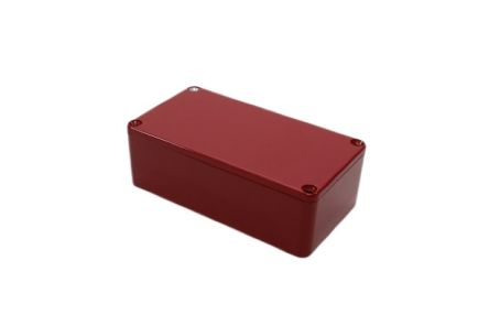 Hammond 1590 Series Die Cast Aluminium Enclosure, IP54, 113 x 113 x 38mm [1590B2RD]; 233-3141