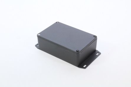 Hammond 1590 Series Die Cast Aluminium Enclosure, IP54, Flanged, 117 x 117 x 38mm [1590B3FBK]; 233-3146
