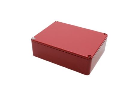 Hammond 1590 Series Die Cast Aluminium Enclosure, IP54, 120 x 120 x 38mm [1590BB2RD]; 233-3164