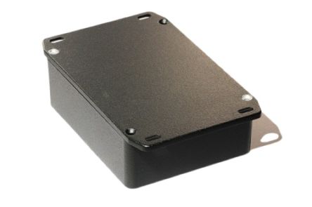 Hammond 1590 Series Die Cast Aluminium Enclosure, IP54, Flanged, 120 x 120 x 43mm [1590BBSFLBK]; 233-3175