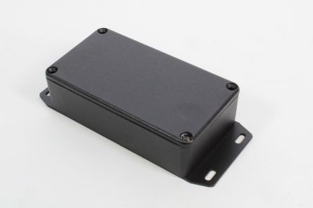 Hammond 1590 Series Die Cast Aluminium Enclosure, IP54, Flanged, 113 x 113 x 31mm [1590BFBK]; 233-3182