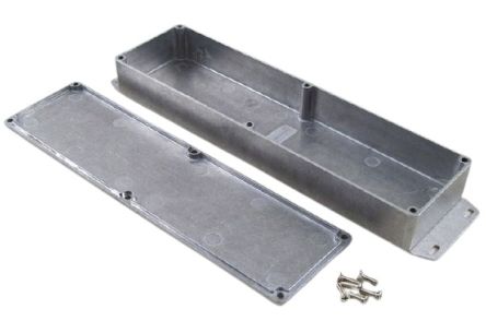 Hammond 1590 Series Die Cast Aluminium Enclosure, IP54, Flanged, 254 x 254 x 35mm [1590BX2F]; 233-3196