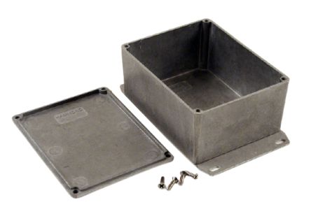 Hammond 1590 Series Die Cast Aluminium Enclosure, IP54, Flanged, 120 x 120 x 57mm [1590CF]; 233-3205