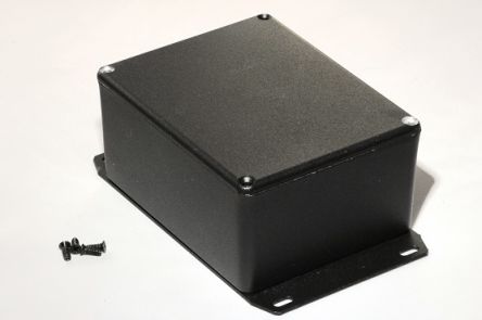 Hammond 1590 Series Die Cast Aluminium Enclosure, IP54, Flanged, 120 x 120 x 57mm [1590CFBK]; 233-3206