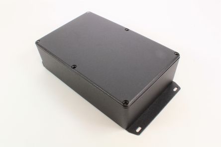 Hammond 1590 Series Die Cast Aluminium Enclosure, IP54, Flanged, 188 x 188 x 56mm [1590DFBK]; 233-3211
