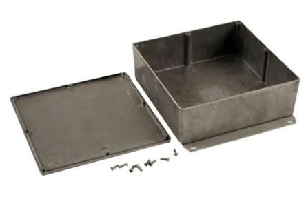 Hammond 1590 Series Die Cast Aluminium Enclosure, IP54, Flanged, 188 x 188 x 68mm [1590FF]; 233-3214