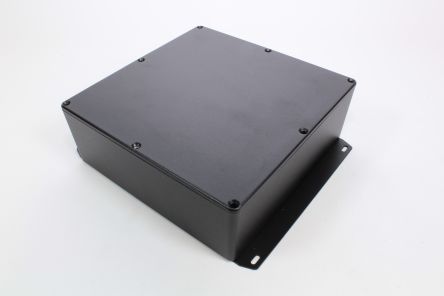 Hammond 1590 Series Die Cast Aluminium Enclosure, IP54, Flanged, 188 x 188 x 68mm [1590FFBK]; 233-3215