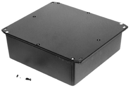 Hammond 1590 Series Die Cast Aluminium Enclosure, IP54, Flanged, 188 x 188 x 68mm [1590FFLBK]; 233-3216