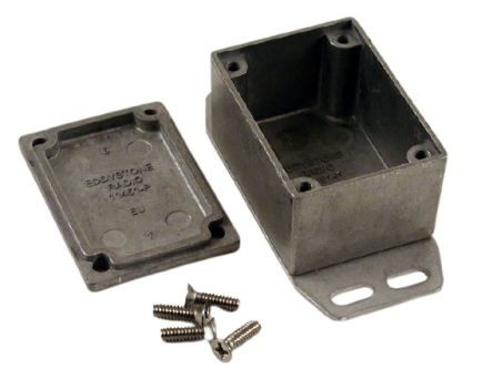 Hammond 1590 Series Die Cast Aluminium Enclosure, IP54, Flanged, 53 x 53 x 31mm [1590HF]; 233-3233