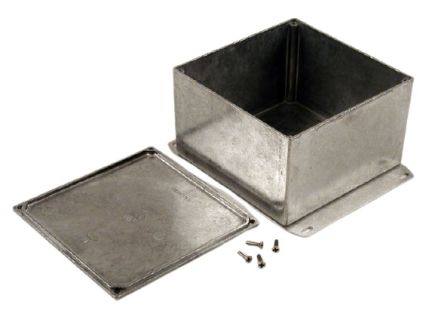 Hammond 1590 Series Die Cast Aluminium Enclosure, IP54, Flanged, 125 x 125 x 79mm [1590KF]; 233-3236
