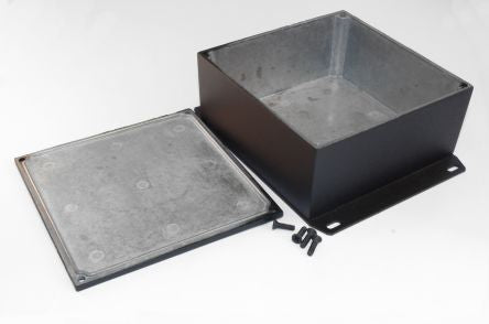 Hammond 1590 Series Die Cast Aluminium Enclosure, IP54, Flanged, 125 x 125 x 57mm [1590KKFBK]; 233-3239