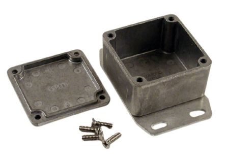 Hammond 1590 Series Die Cast Aluminium Enclosure, IP54, Flanged, 51 x 51 x 31mm [1590LBF]; 233-3243