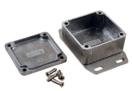 Hammond 1590 Series Die Cast Aluminium Enclosure, IP54, Flanged, 51 x 51 x 25mm [1590LLBF]; 233-3248